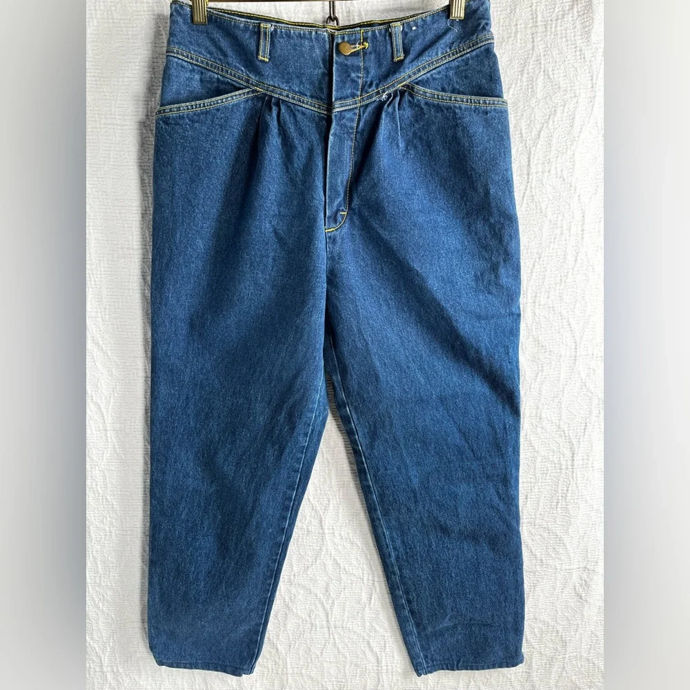 Vintage A.J. Brandon Womens Juniors 13 14 High Waisted 90s Mom Pants Denim Jeans
